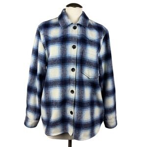 Rails Women's Blue White Plaid Button Down Flannel Shirt Jacket‎ Medium